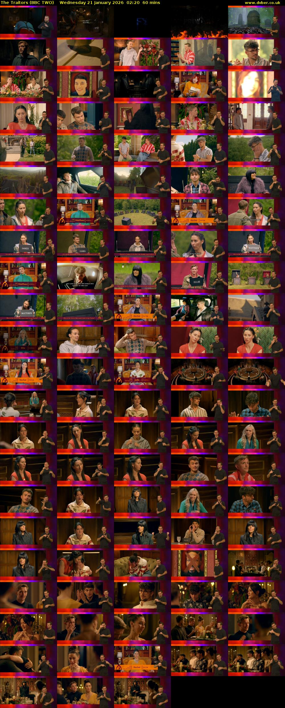 The Traitors (BBC TWO) Wednesday 21 January 2026 02:20 - 03:20