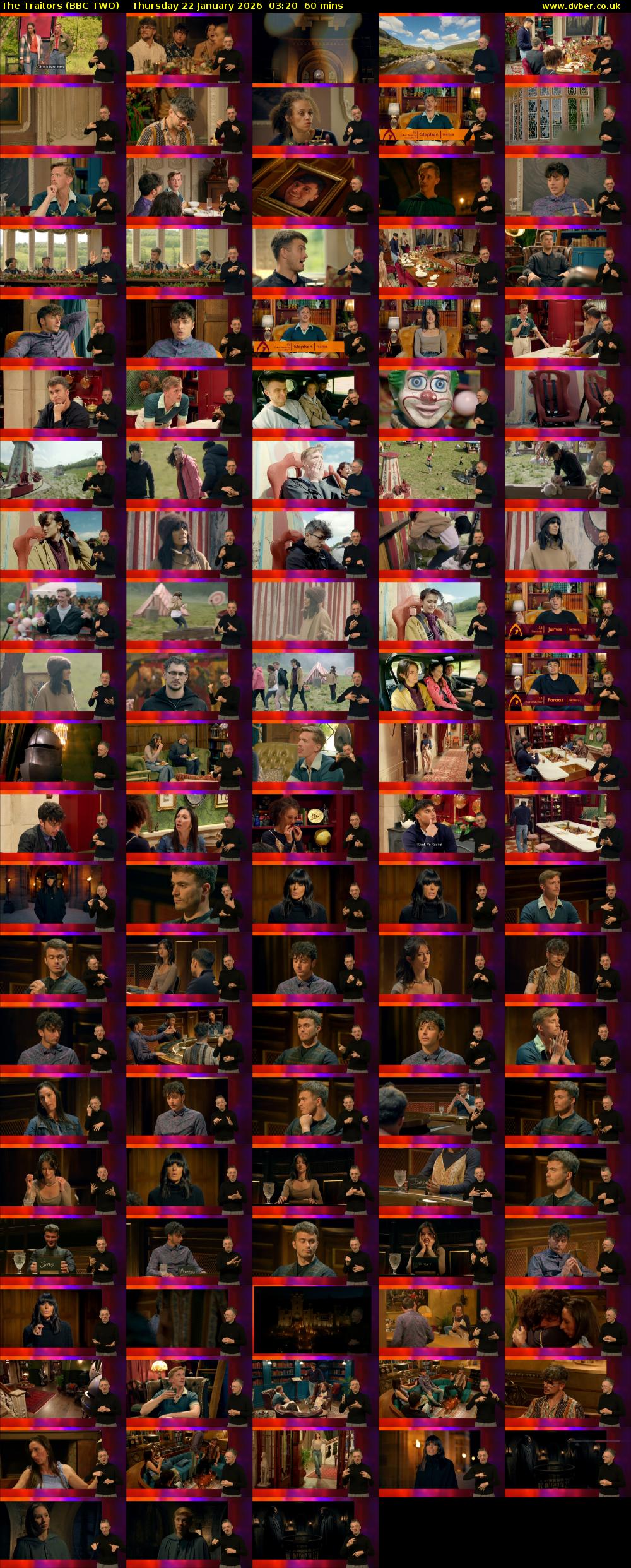 The Traitors (BBC TWO) Thursday 22 January 2026 03:20 - 04:20