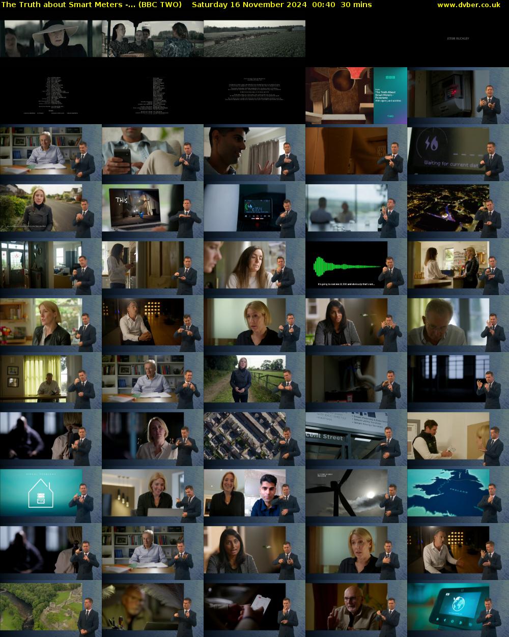 The Truth about Smart Meters -... (BBC TWO) Saturday 16 November 2024 00:40 - 01:10