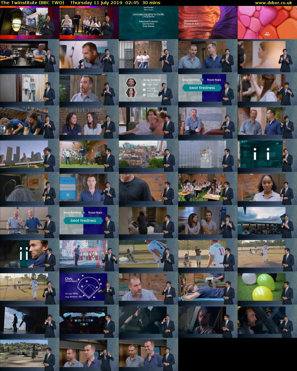 The Twinstitute (BBC TWO) Thursday 11 July 2019 02:45 - 03:15