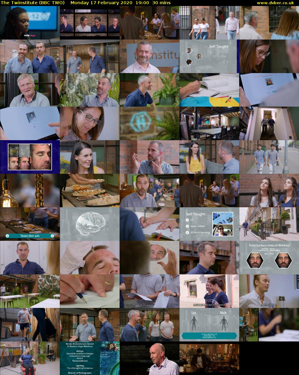 The Twinstitute (BBC TWO) Monday 17 February 2020 19:00 - 19:30
