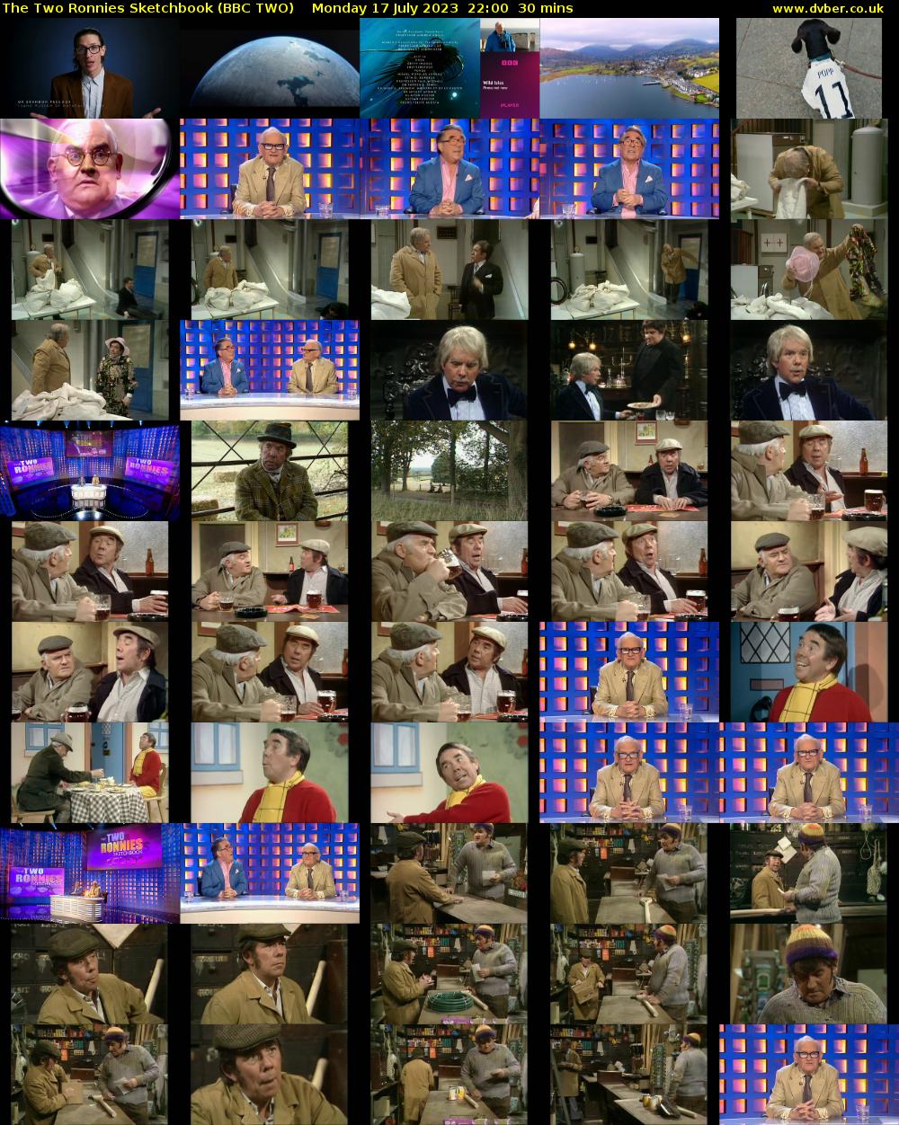 The Two Ronnies Sketchbook (BBC TWO) Monday 17 July 2023 22:00 - 22:30