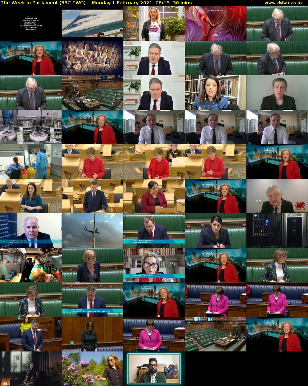 The Week in Parliament (BBC TWO) Monday 1 February 2021 08:15 - 08:45