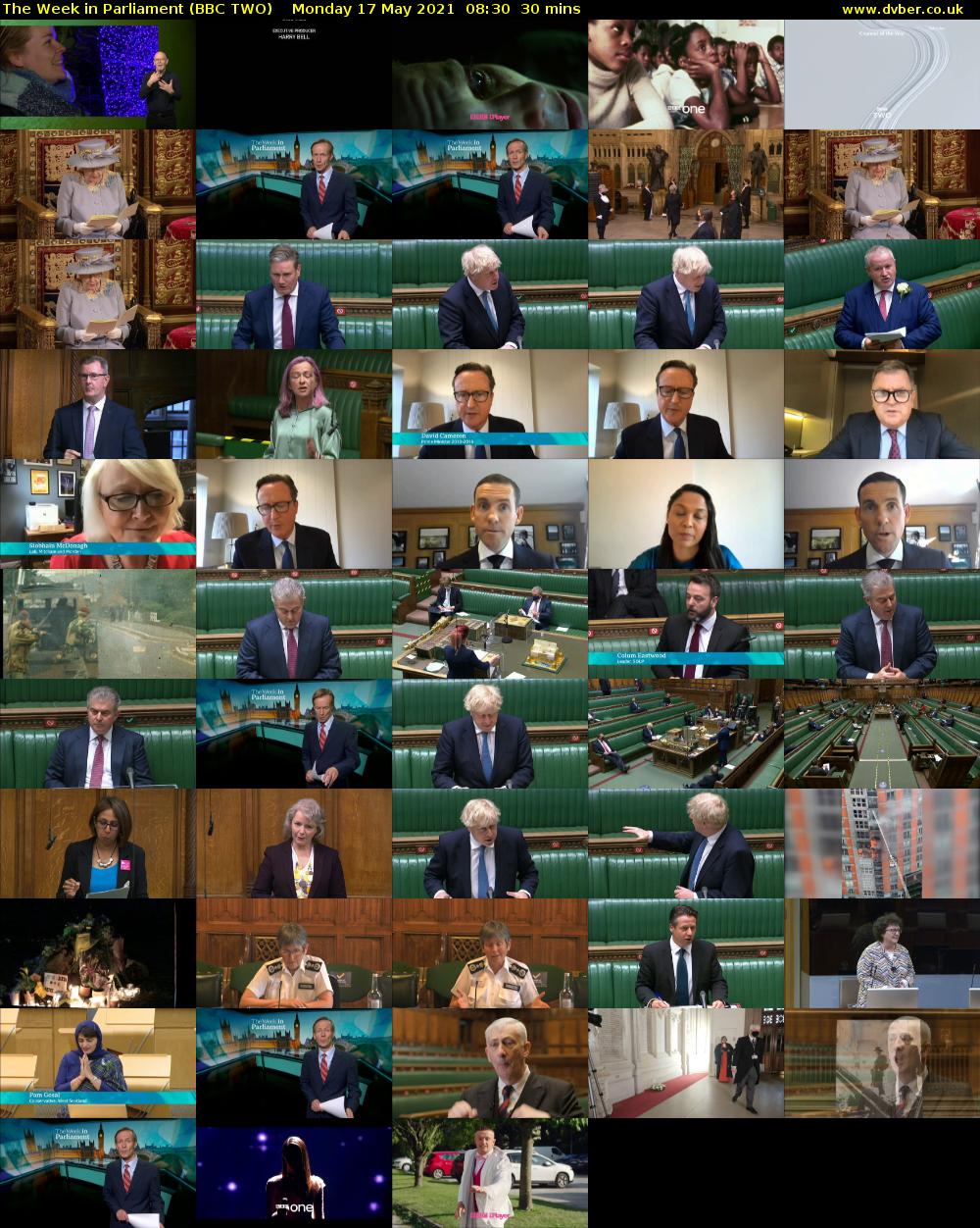 The Week in Parliament (BBC TWO) Monday 17 May 2021 08:30 - 09:00