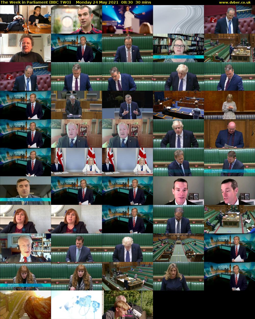 The Week in Parliament (BBC TWO) Monday 24 May 2021 08:30 - 09:00
