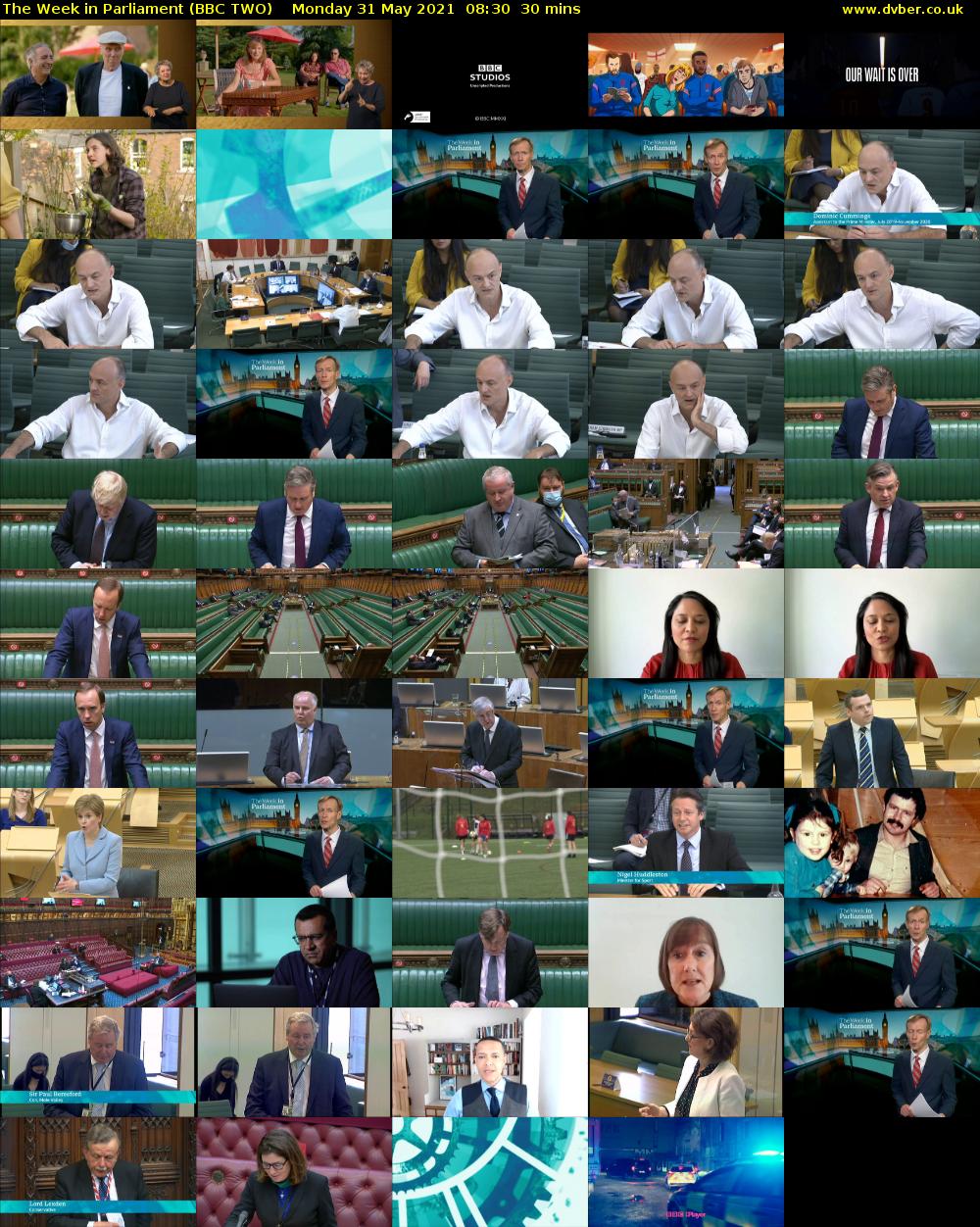 The Week in Parliament (BBC TWO) Monday 31 May 2021 08:30 - 09:00