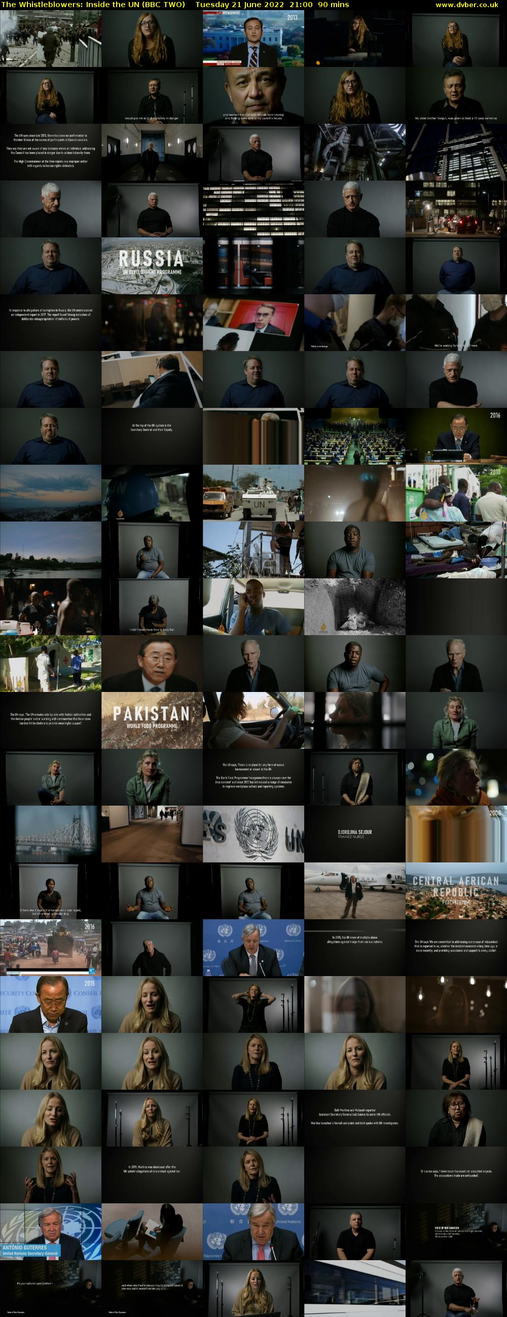The Whistleblowers: Inside the UN (BBC TWO) Tuesday 21 June 2022 21:00 - 22:30