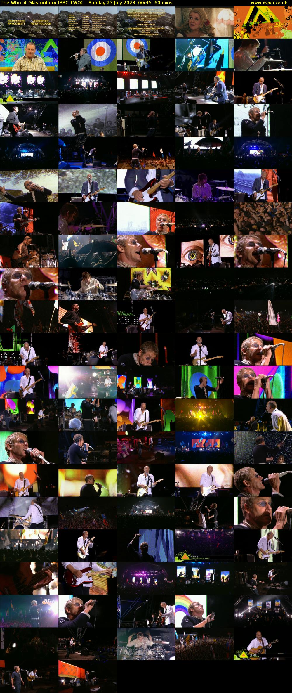 The Who at Glastonbury (BBC TWO) Sunday 23 July 2023 00:45 - 01:45