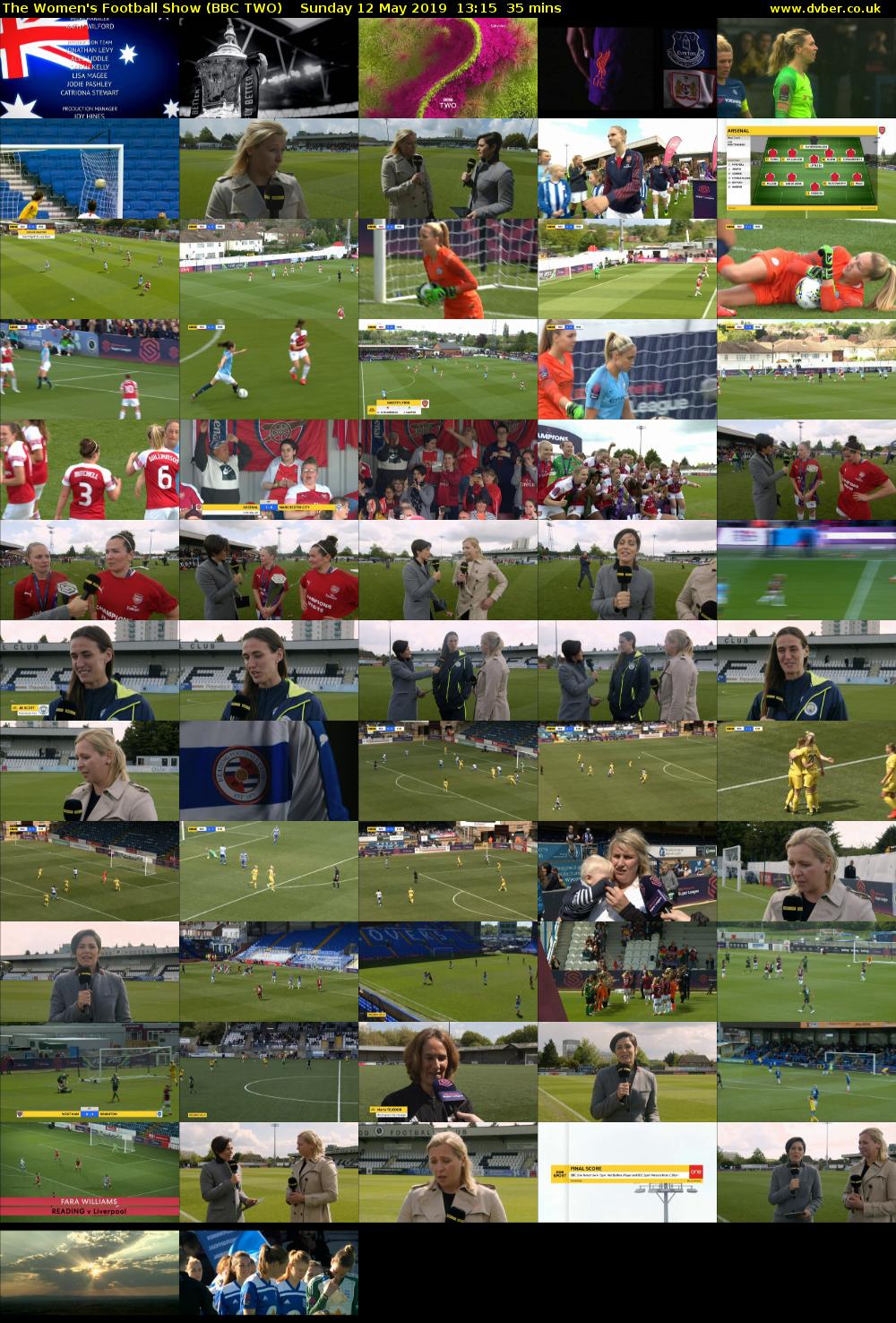 The Women's Football Show (BBC TWO) Sunday 12 May 2019 13:15 - 13:50