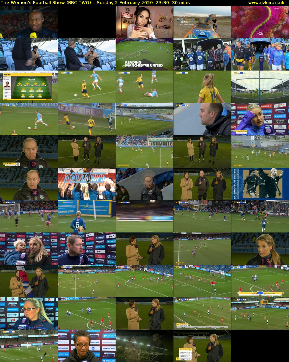 The Women's Football Show (BBC TWO) Sunday 2 February 2020 23:30 - 00:00