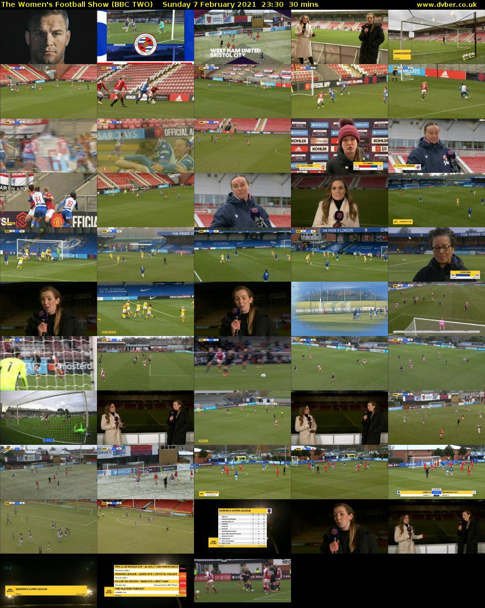 The Women's Football Show (BBC TWO) Sunday 7 February 2021 23:30 - 00:00