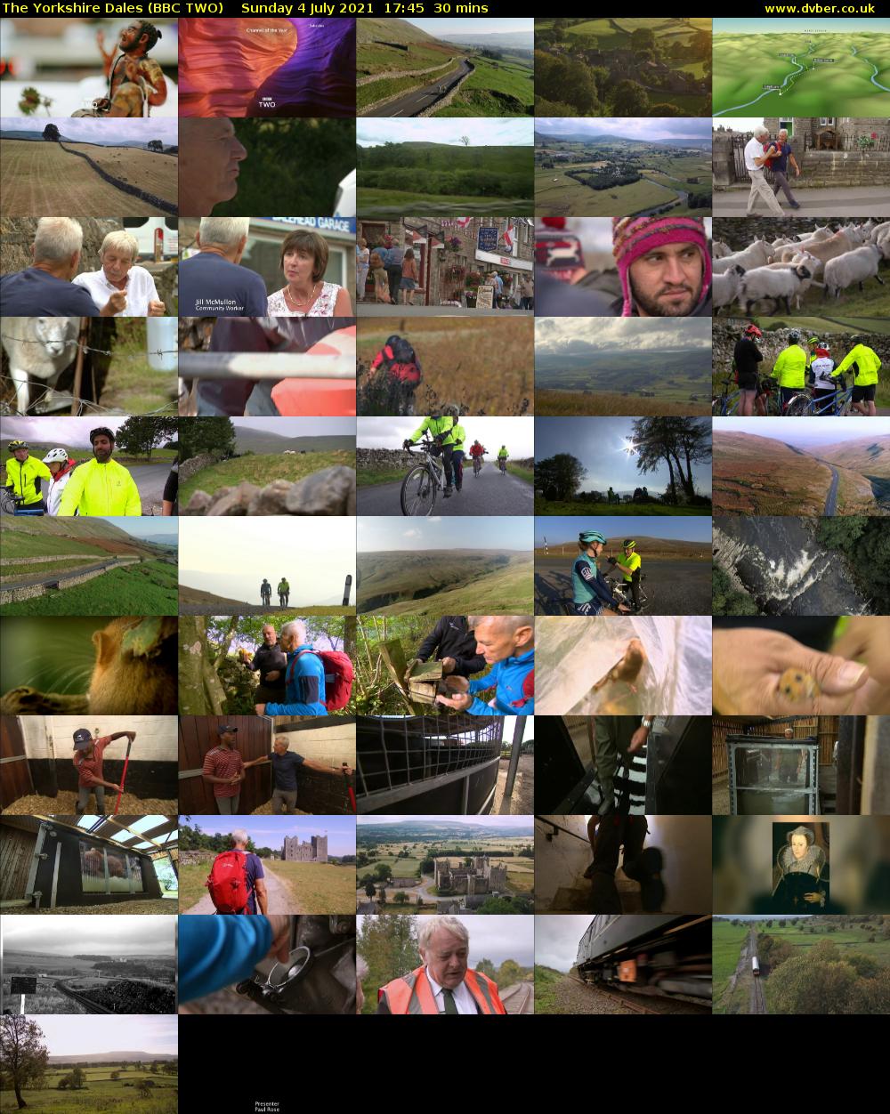 The Yorkshire Dales (BBC TWO) Sunday 4 July 2021 17:45 - 18:15