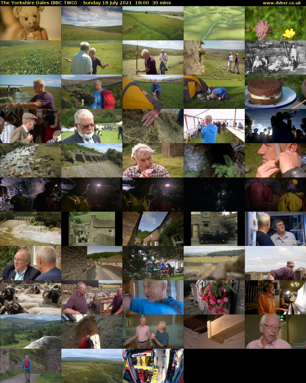 The Yorkshire Dales (BBC TWO) Sunday 18 July 2021 18:00 - 18:30