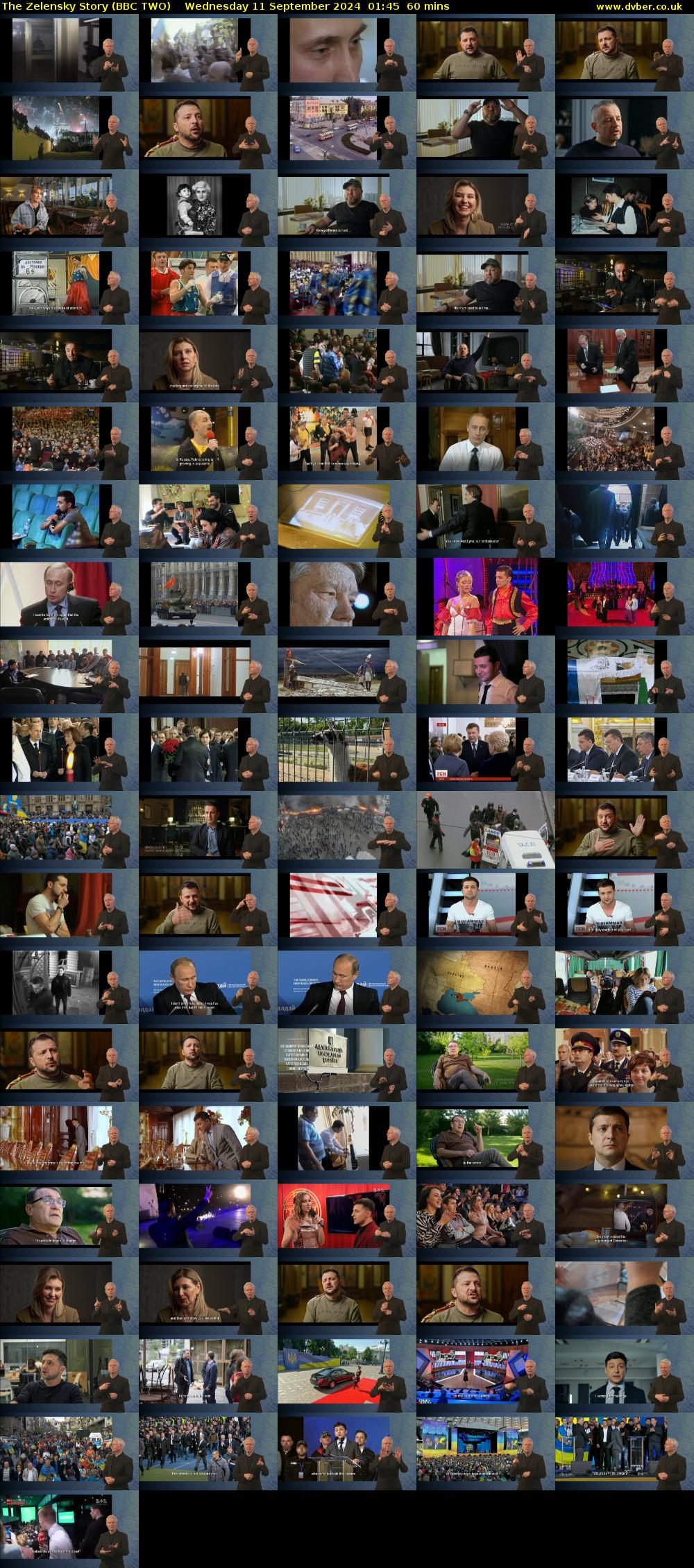 The Zelensky Story (BBC TWO) Wednesday 11 September 2024 01:45 - 02:45