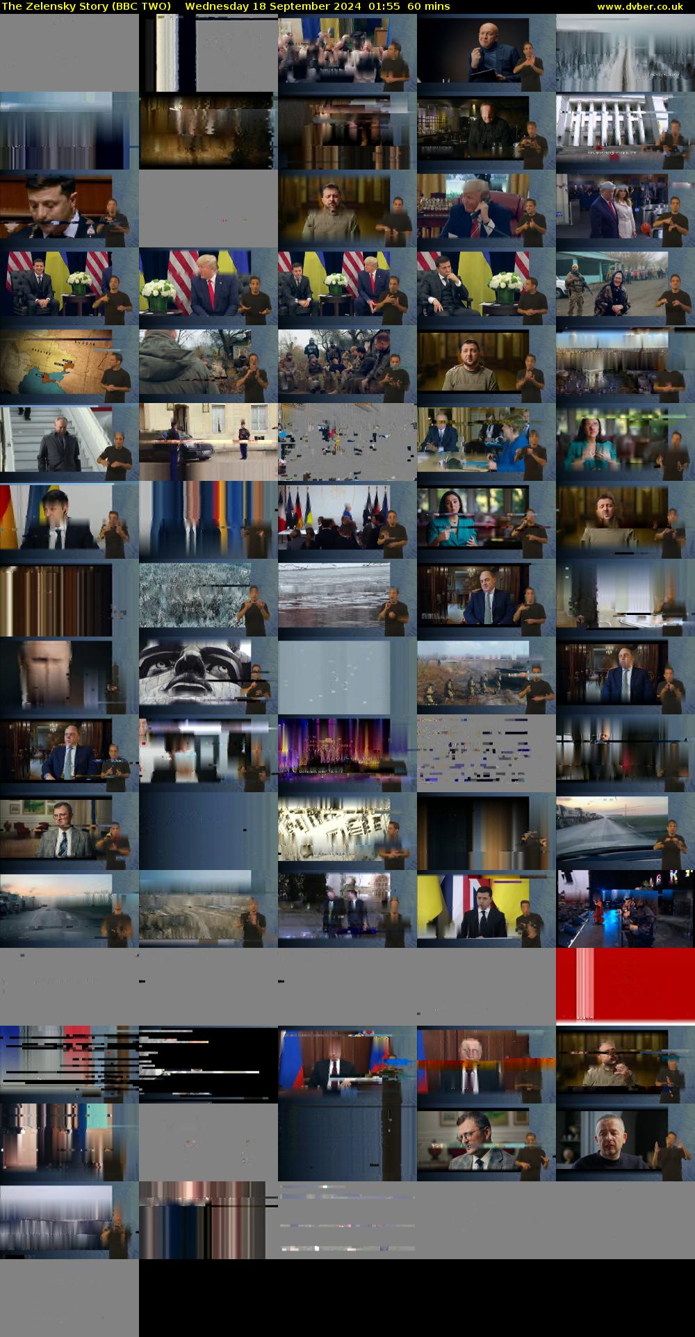 The Zelensky Story (BBC TWO) Wednesday 18 September 2024 01:55 - 02:55