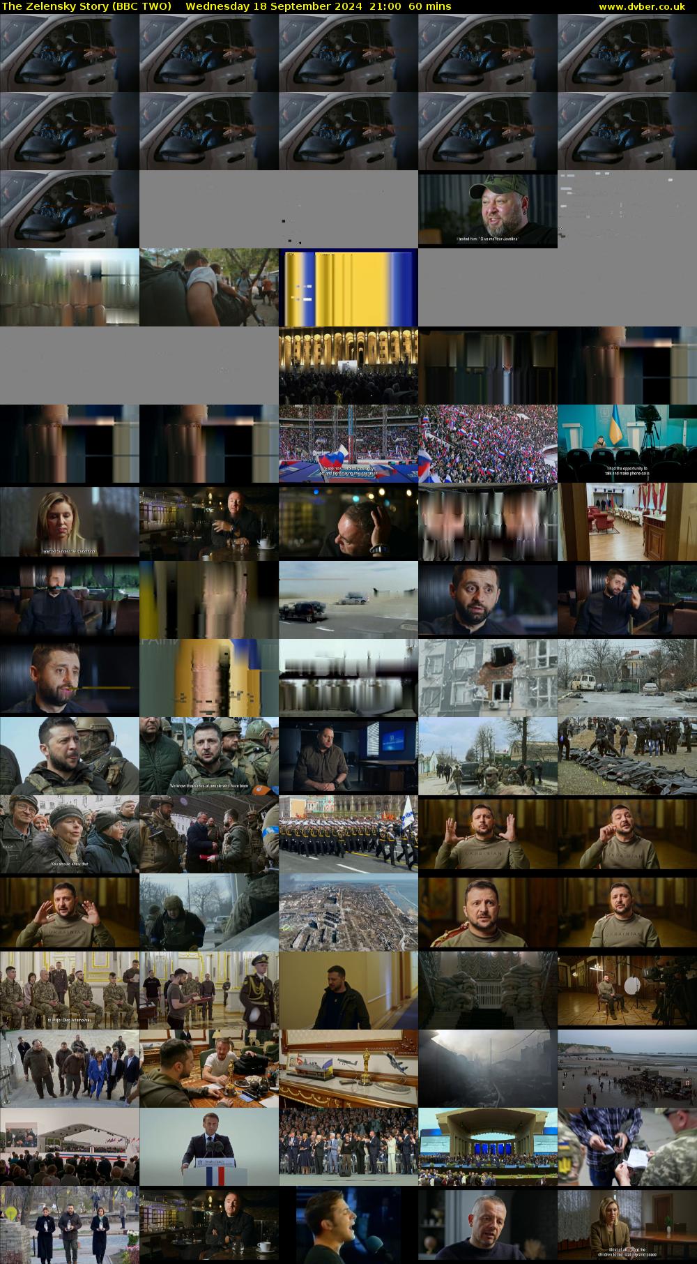 The Zelensky Story (BBC TWO) Wednesday 18 September 2024 21:00 - 22:00