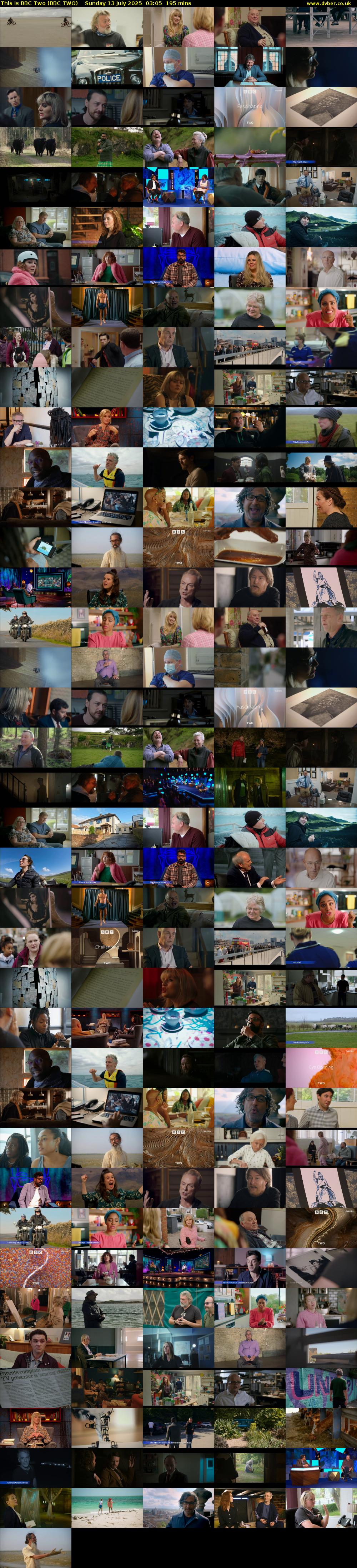 This Is BBC Two (BBC TWO) Sunday 13 July 2025 03:05 - 06:20