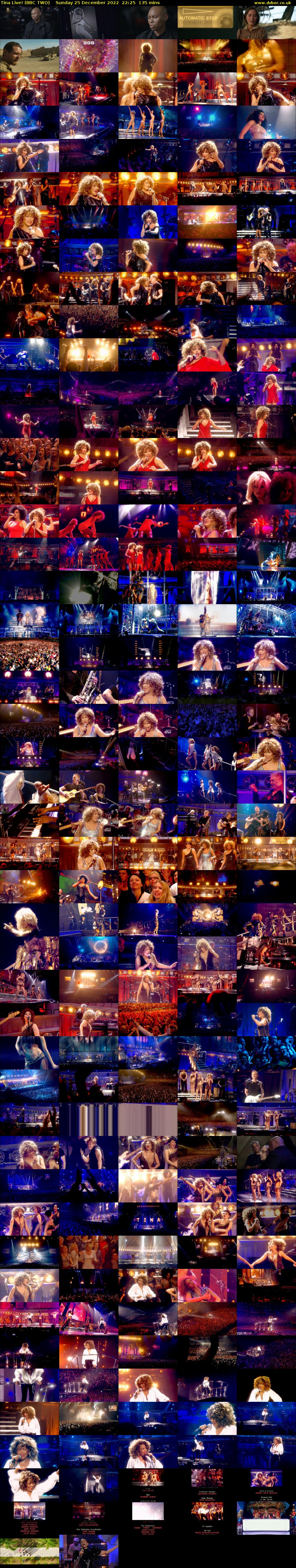 Tina Live! (BBC TWO) Sunday 25 December 2022 22:25 - 00:40