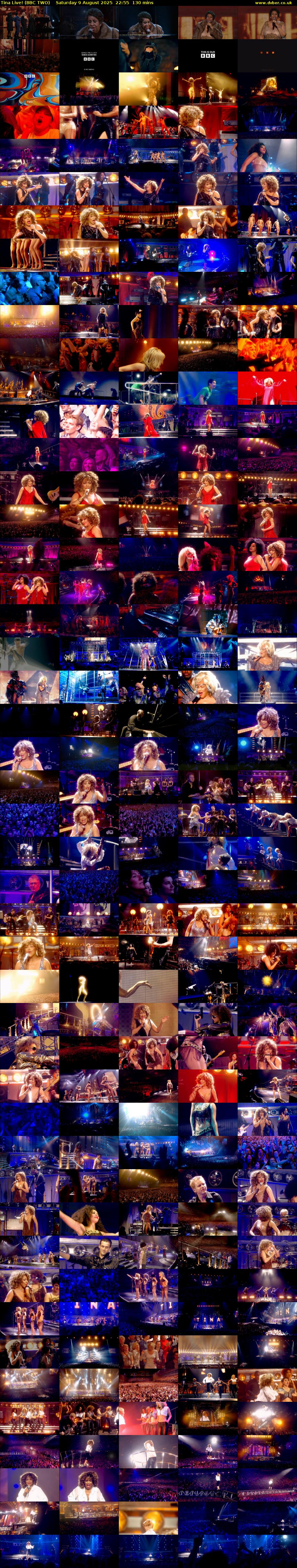 Tina Live! (BBC TWO) Saturday 9 August 2025 22:55 - 01:05