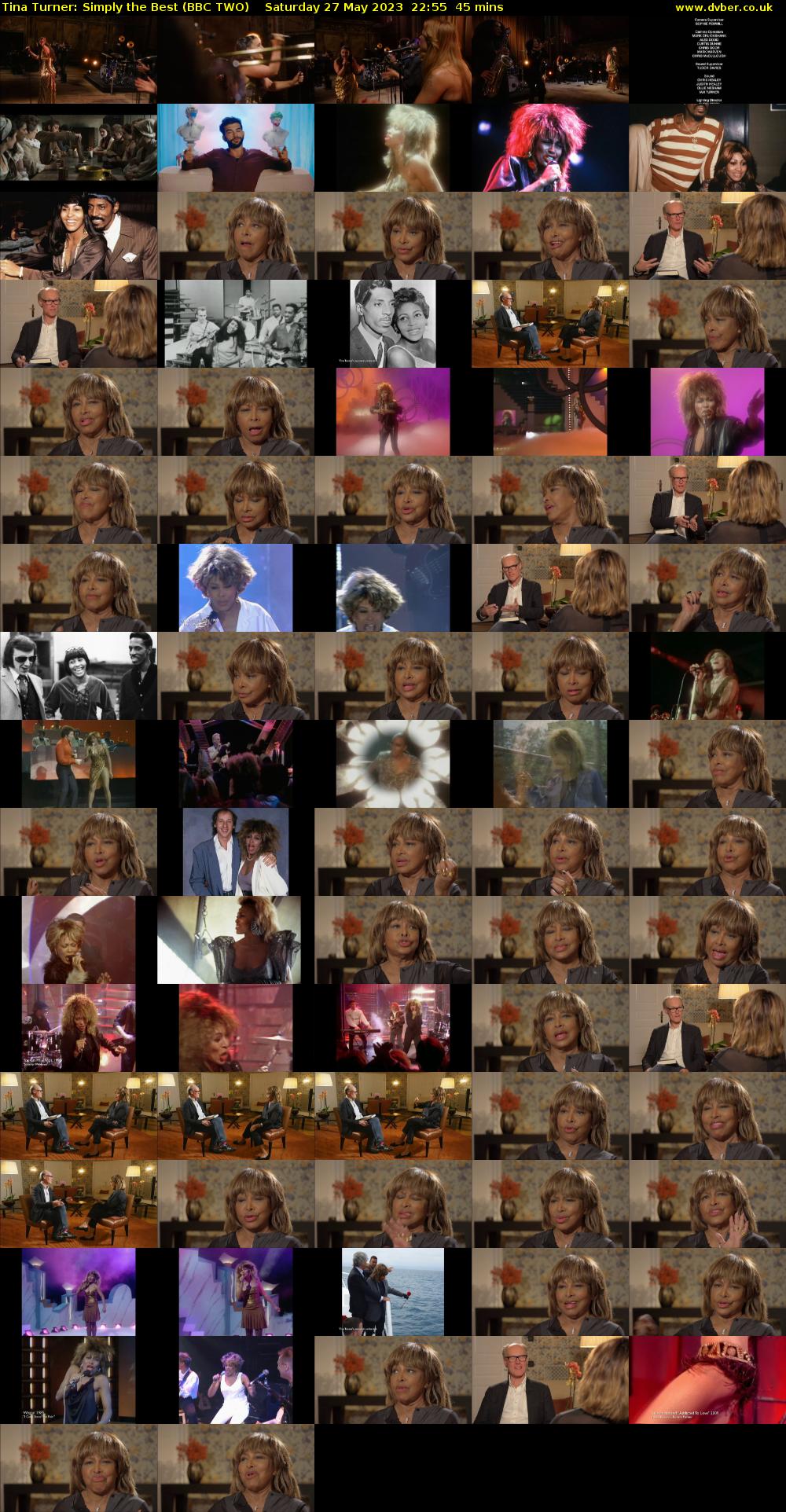 Tina Turner: Simply the Best (BBC TWO) Saturday 27 May 2023 22:55 - 23:40