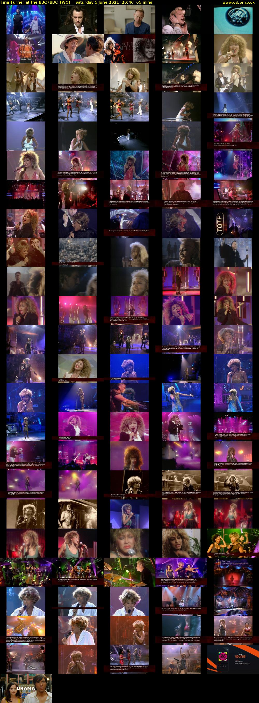 Tina Turner at the BBC (BBC TWO) Saturday 5 June 2021 20:40 - 21:45