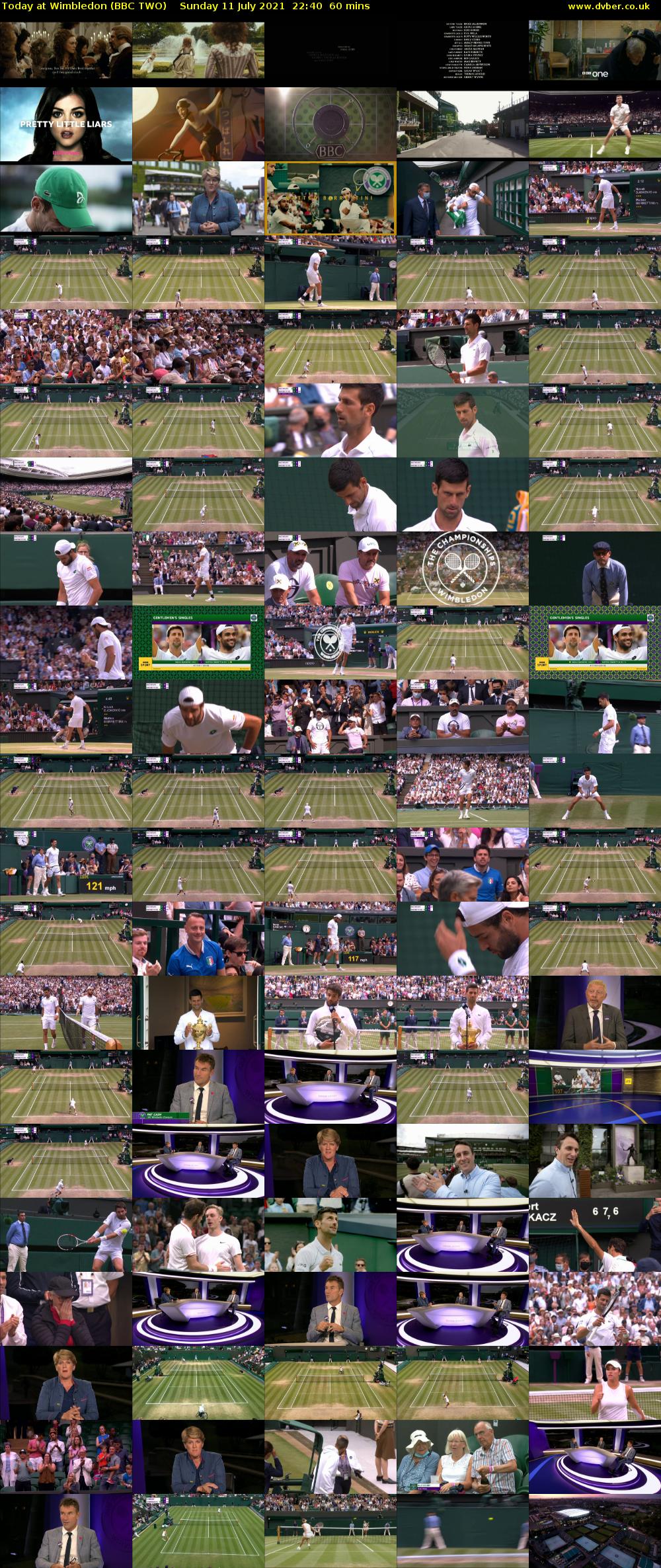 Today at Wimbledon (BBC TWO) Sunday 11 July 2021 22:40 - 23:40