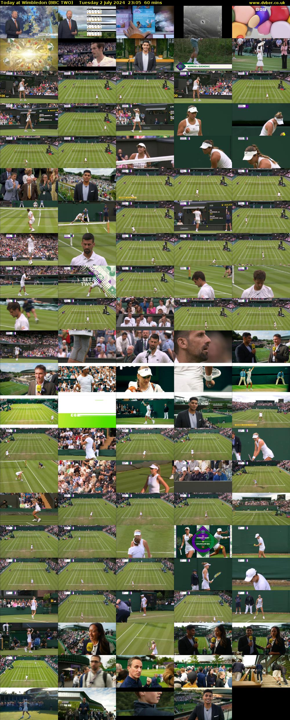 Today at Wimbledon (BBC TWO) Tuesday 2 July 2024 23:05 - 00:05
