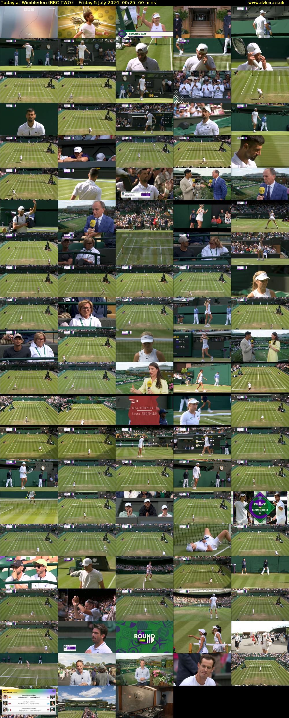 Today at Wimbledon (BBC TWO) Friday 5 July 2024 00:25 - 01:25