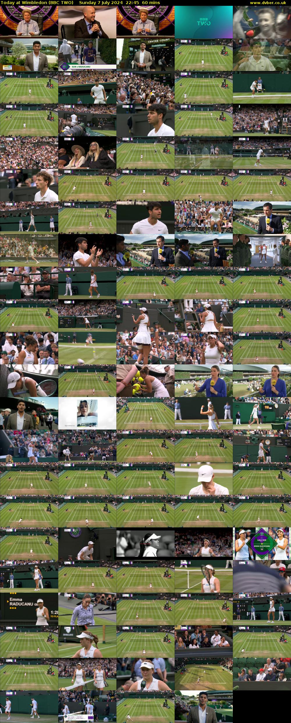 Today at Wimbledon (BBC TWO) Sunday 7 July 2024 22:45 - 23:45