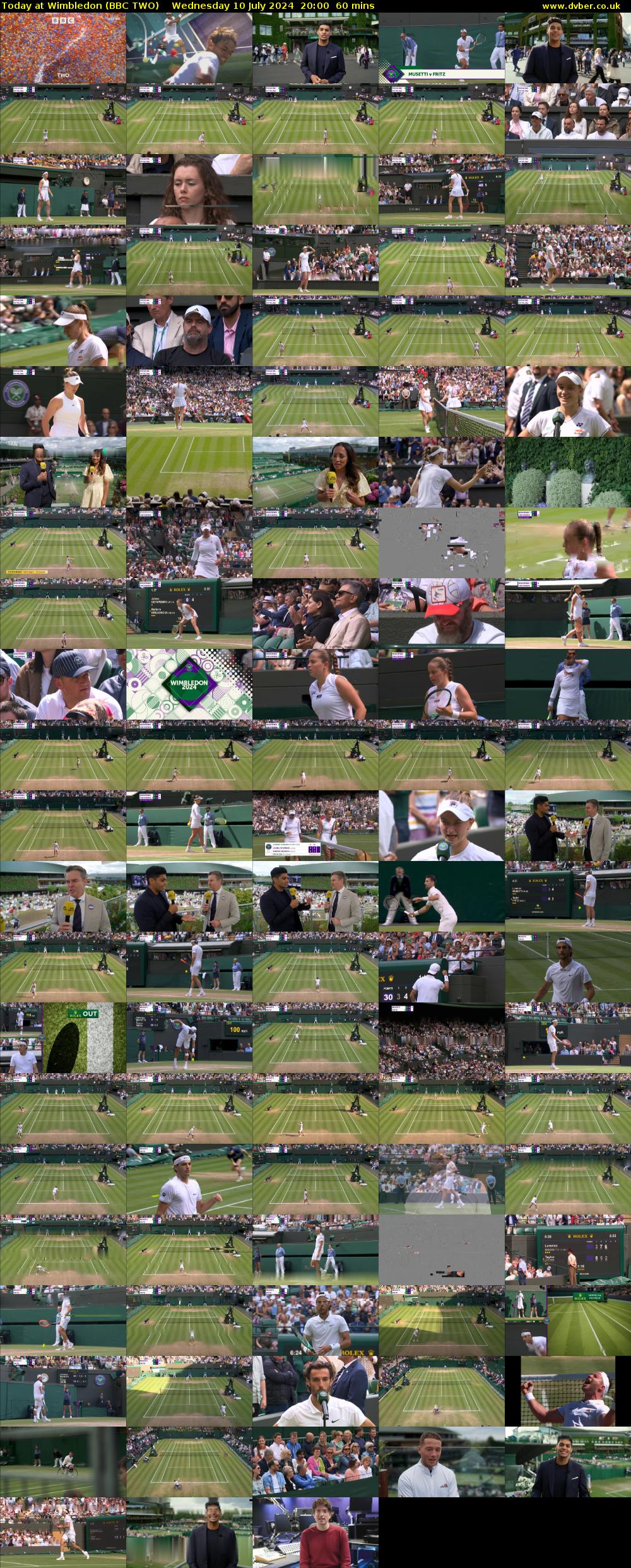 Today at Wimbledon (BBC TWO) Wednesday 10 July 2024 20:00 - 21:00