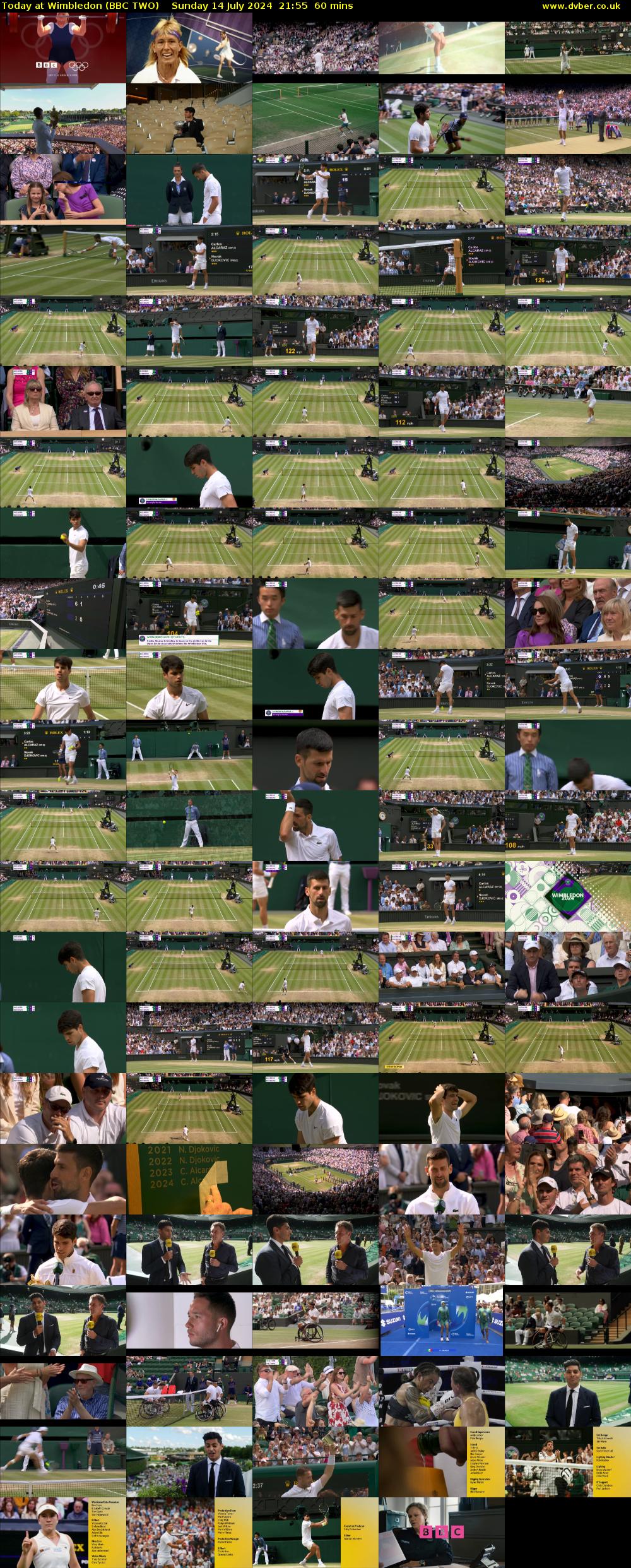 Today at Wimbledon (BBC TWO) Sunday 14 July 2024 21:55 - 22:55