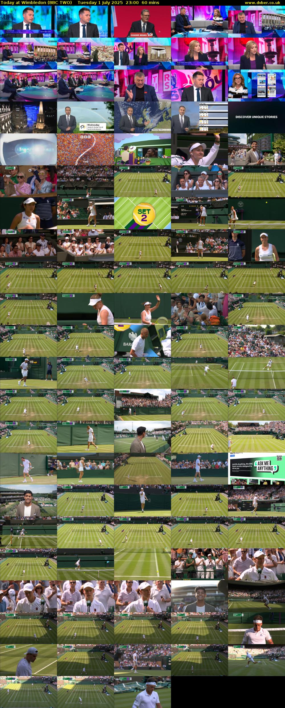 Today at Wimbledon (BBC TWO) Tuesday 1 July 2025 23:00 - 00:00