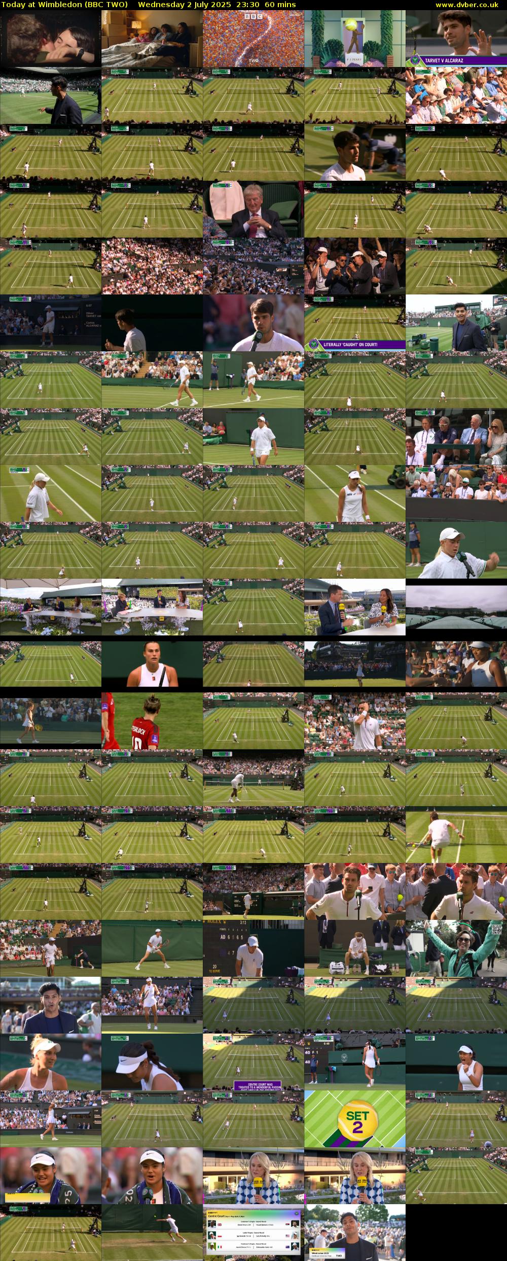 Today at Wimbledon (BBC TWO) Wednesday 2 July 2025 23:30 - 00:30