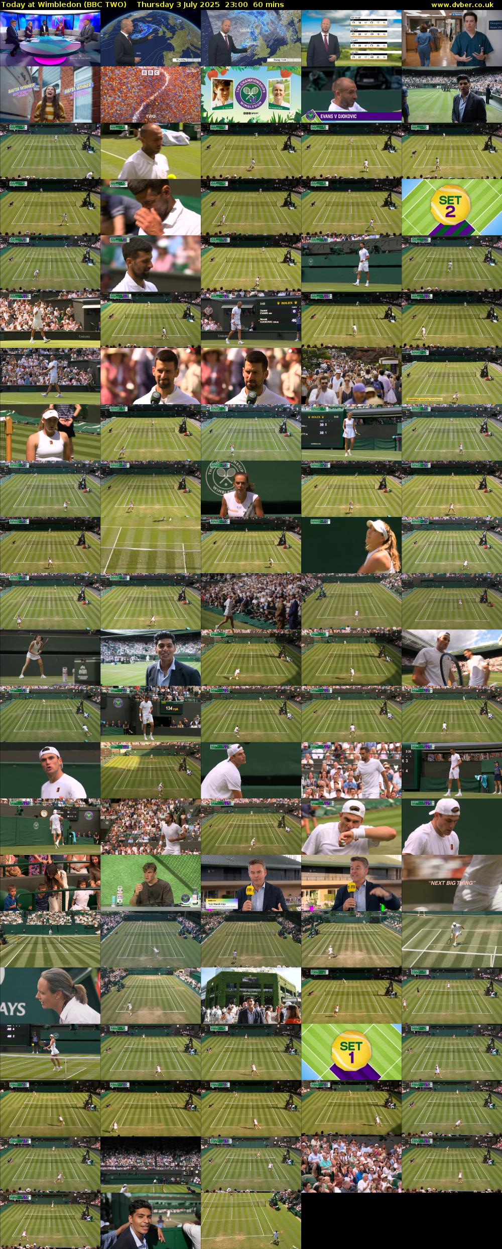 Today at Wimbledon (BBC TWO) Thursday 3 July 2025 23:00 - 00:00
