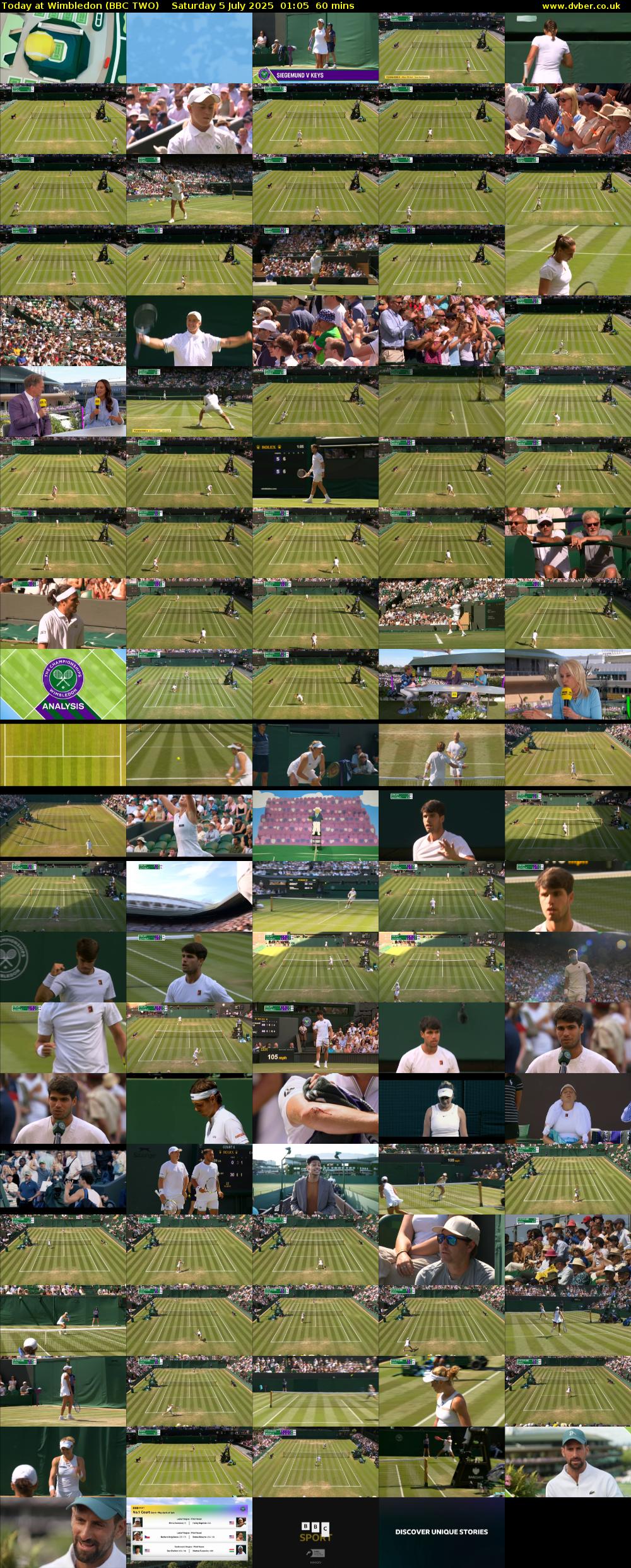 Today at Wimbledon (BBC TWO) Saturday 5 July 2025 01:05 - 02:05