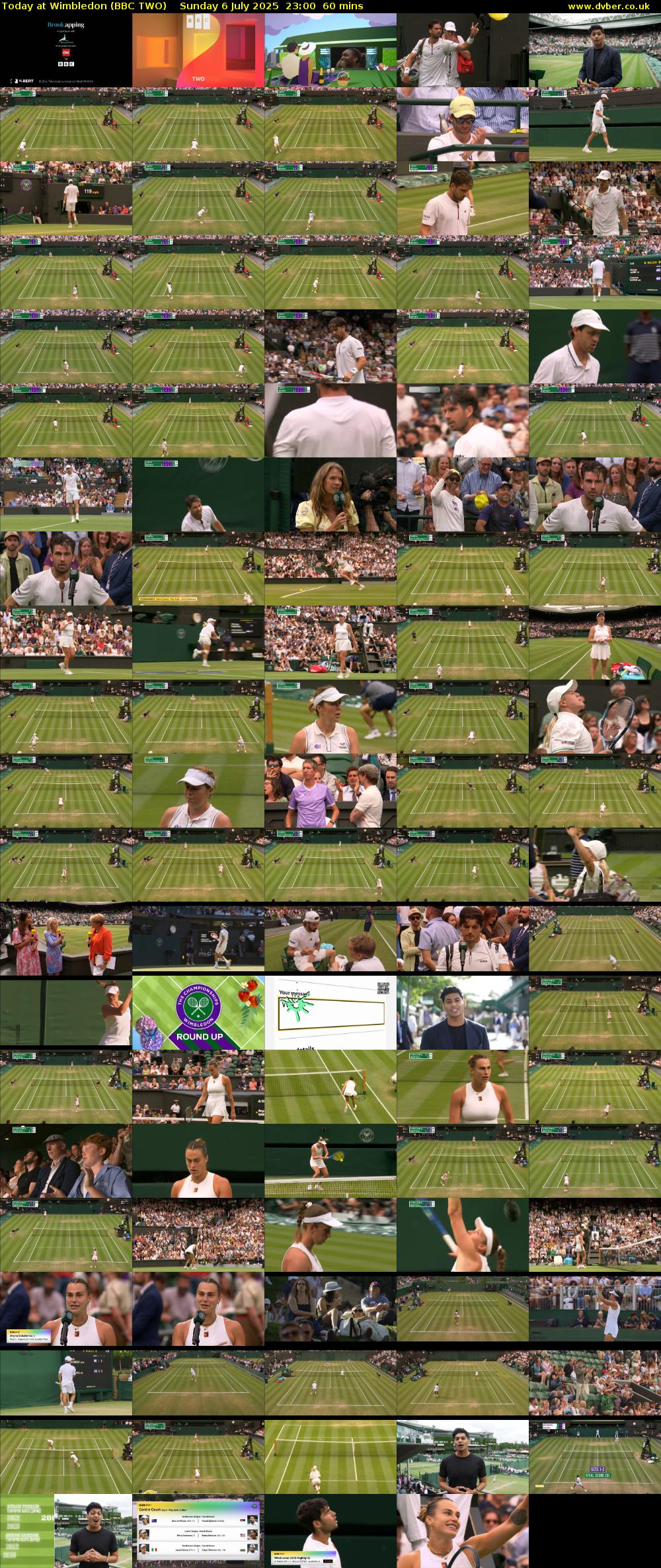 Today at Wimbledon (BBC TWO) Sunday 6 July 2025 23:00 - 00:00