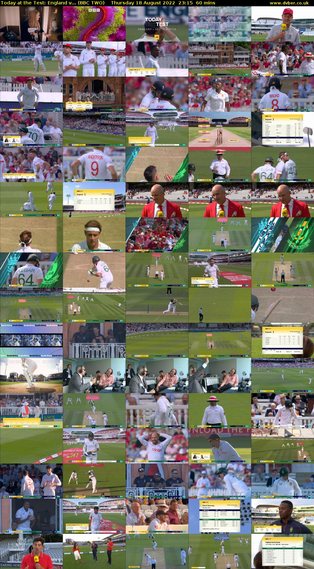 Today at the Test: England v... (BBC TWO) Thursday 18 August 2022 23:15 - 00:15