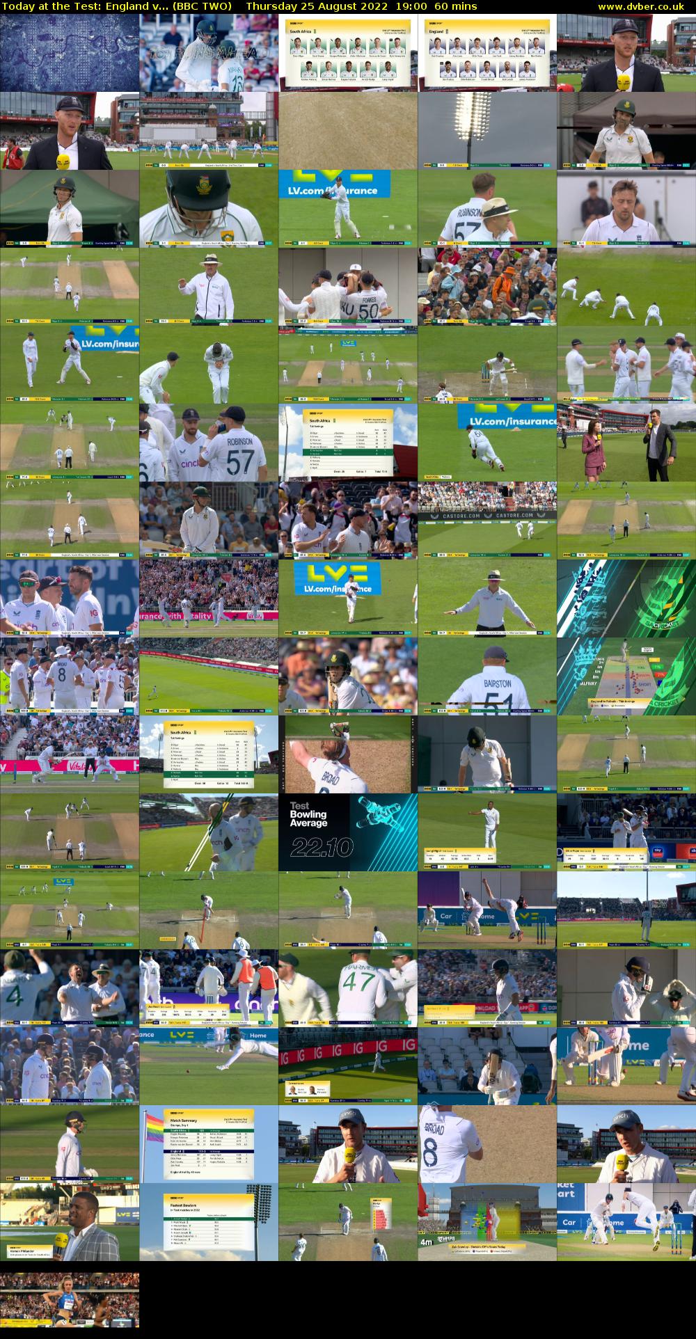 Today at the Test: England v... (BBC TWO) Thursday 25 August 2022 19:00 - 20:00