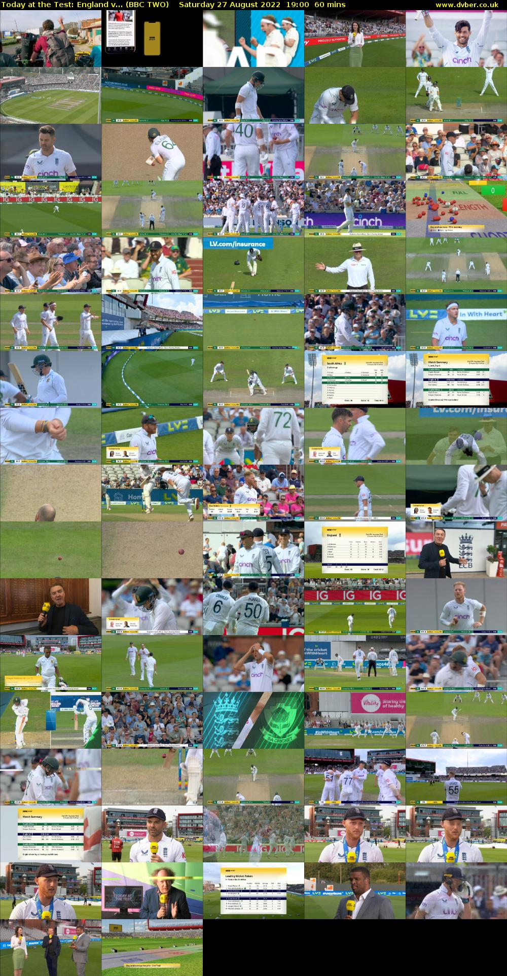Today at the Test: England v... (BBC TWO) Saturday 27 August 2022 19:00 - 20:00