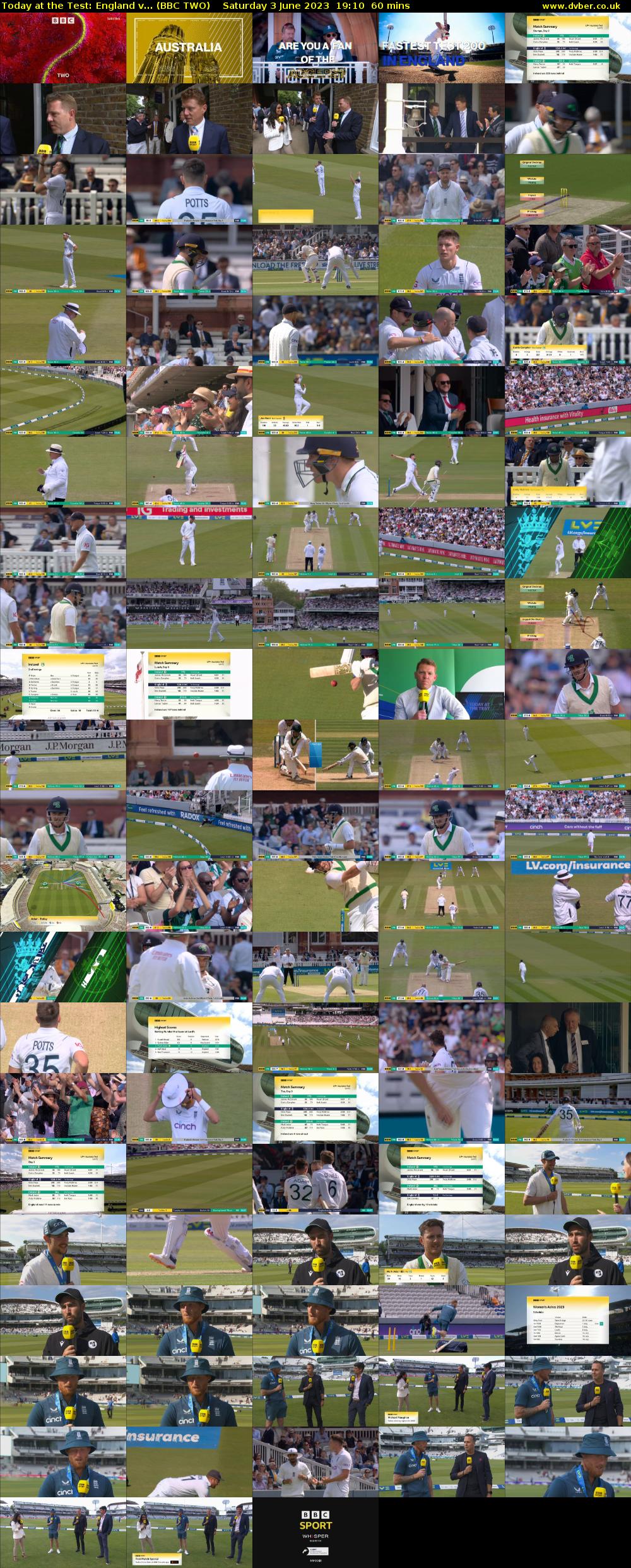 Today at the Test: England v... (BBC TWO) Saturday 3 June 2023 19:10 - 20:10