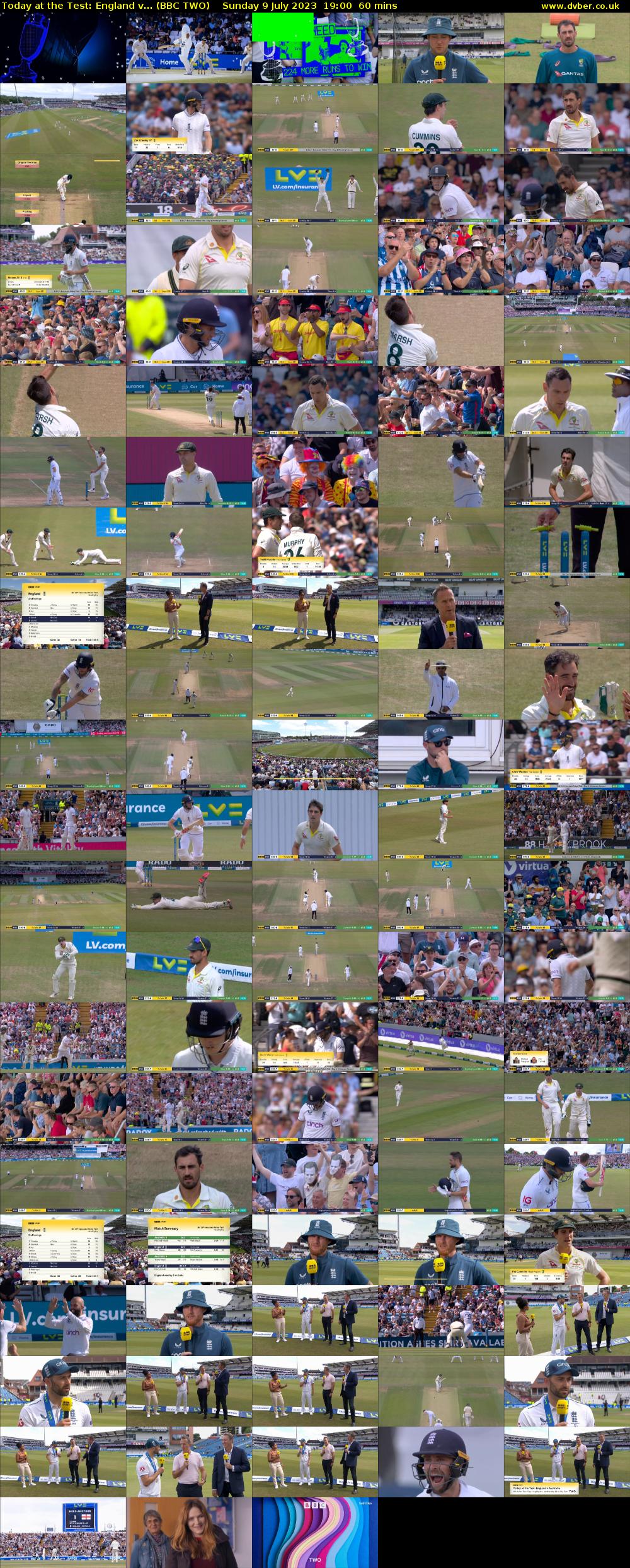 Today at the Test: England v... (BBC TWO) Sunday 9 July 2023 19:00 - 20:00