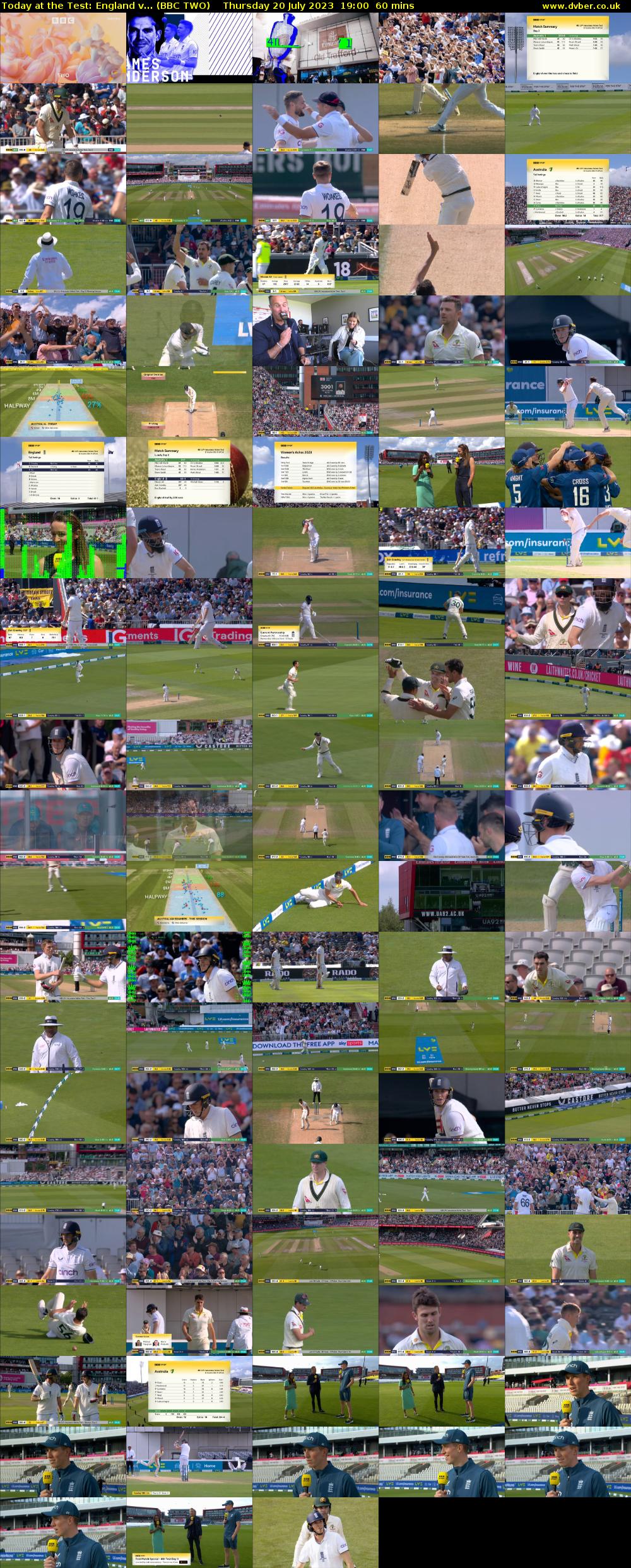Today at the Test: England v... (BBC TWO) Thursday 20 July 2023 19:00 - 20:00