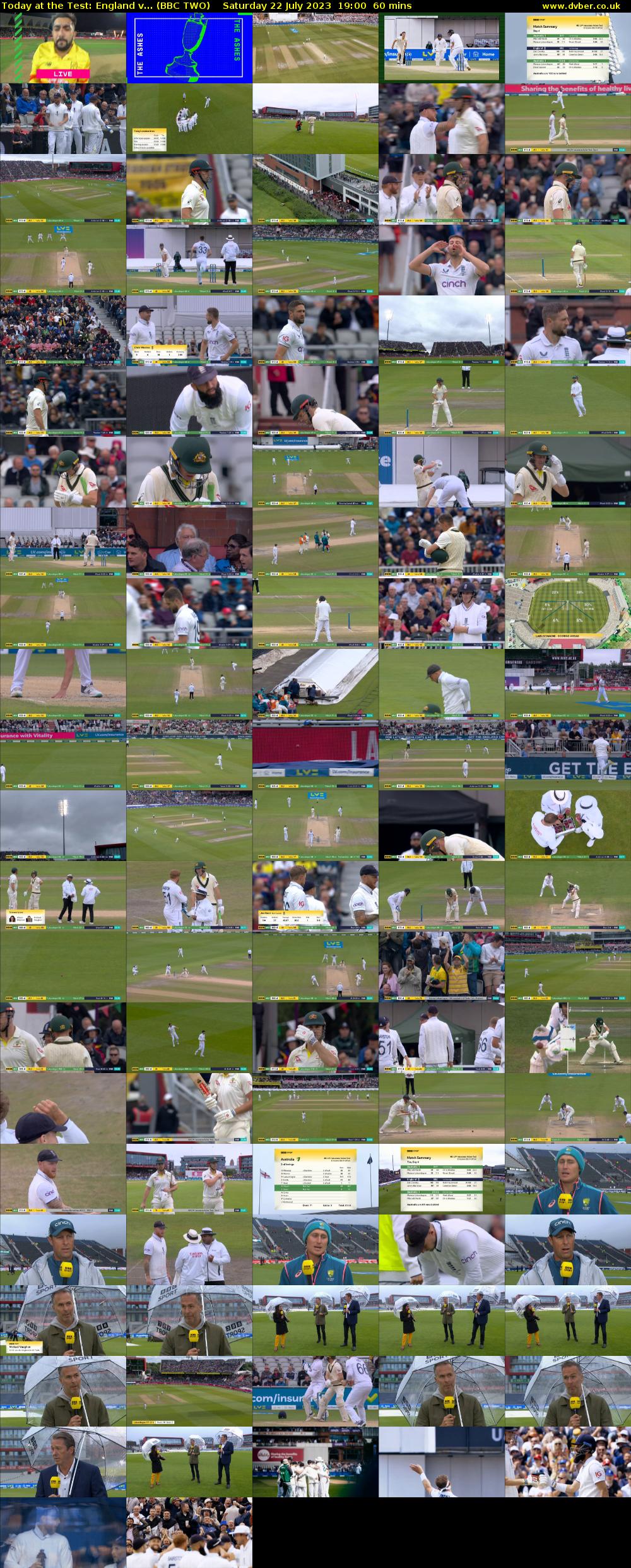 Today at the Test: England v... (BBC TWO) Saturday 22 July 2023 19:00 - 20:00