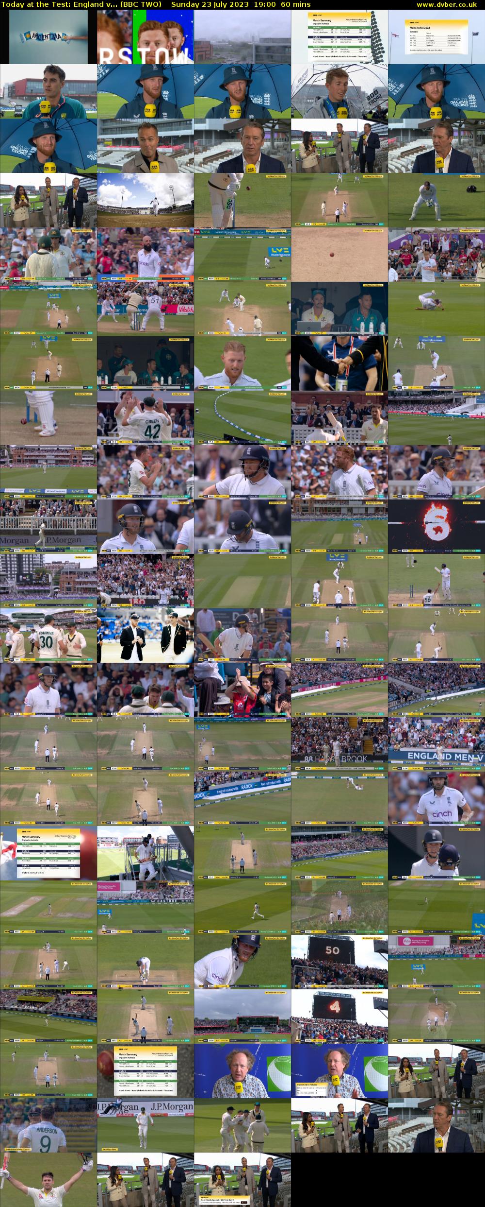 Today at the Test: England v... (BBC TWO) Sunday 23 July 2023 19:00 - 20:00