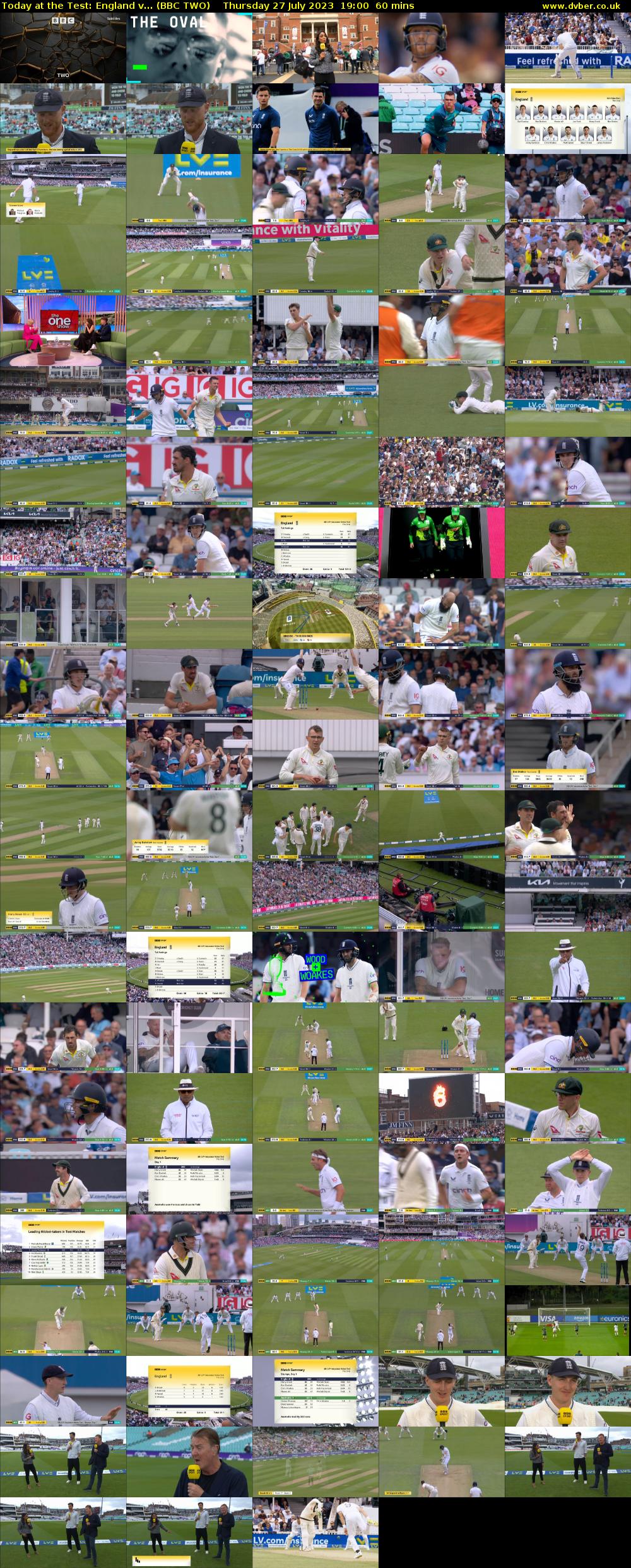 Today at the Test: England v... (BBC TWO) Thursday 27 July 2023 19:00 - 20:00