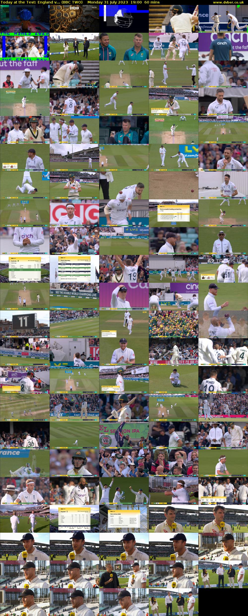 Today at the Test: England v... (BBC TWO) Monday 31 July 2023 19:00 - 20:00