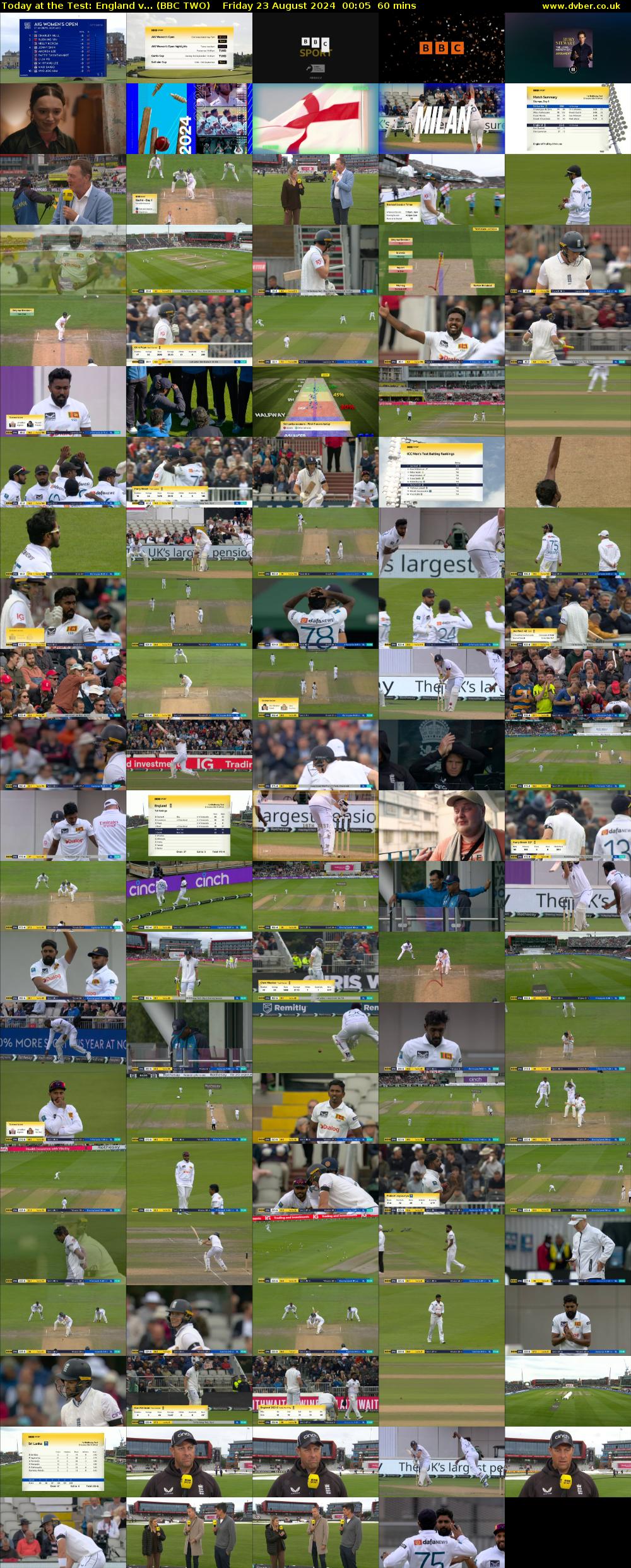 Today at the Test: England v... (BBC TWO) Friday 23 August 2024 00:05 - 01:05