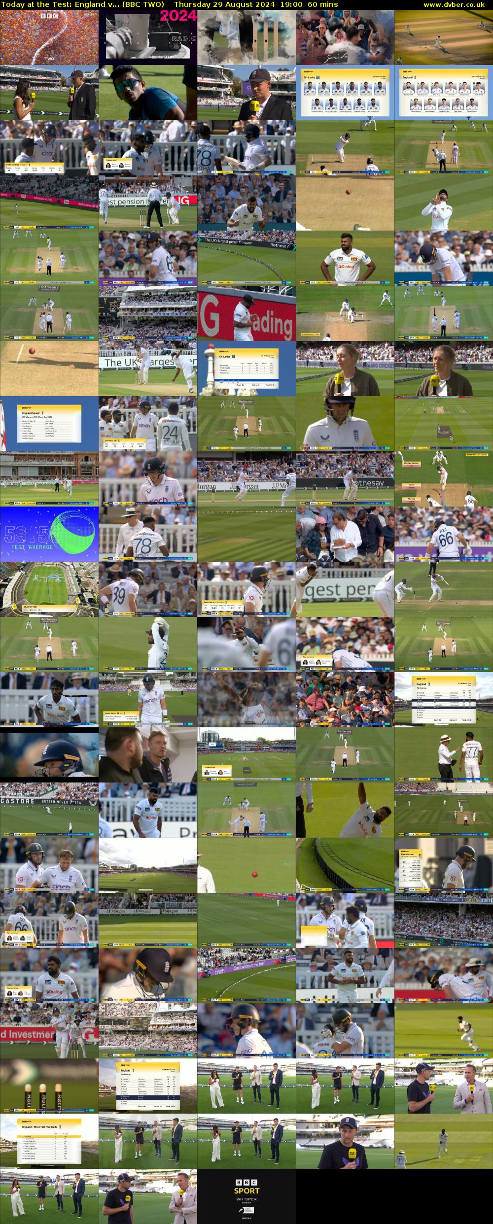Today at the Test: England v... (BBC TWO) Thursday 29 August 2024 19:00 - 20:00