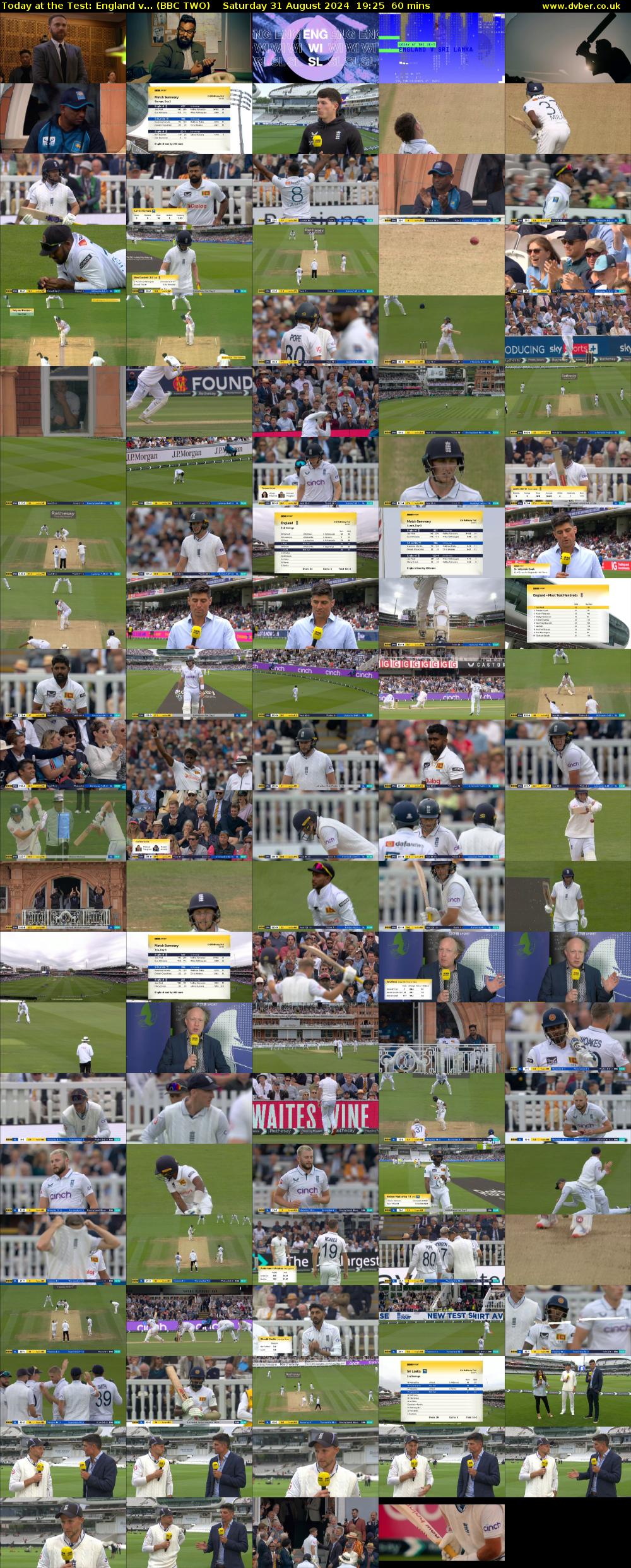 Today at the Test: England v... (BBC TWO) Saturday 31 August 2024 19:25 - 20:25
