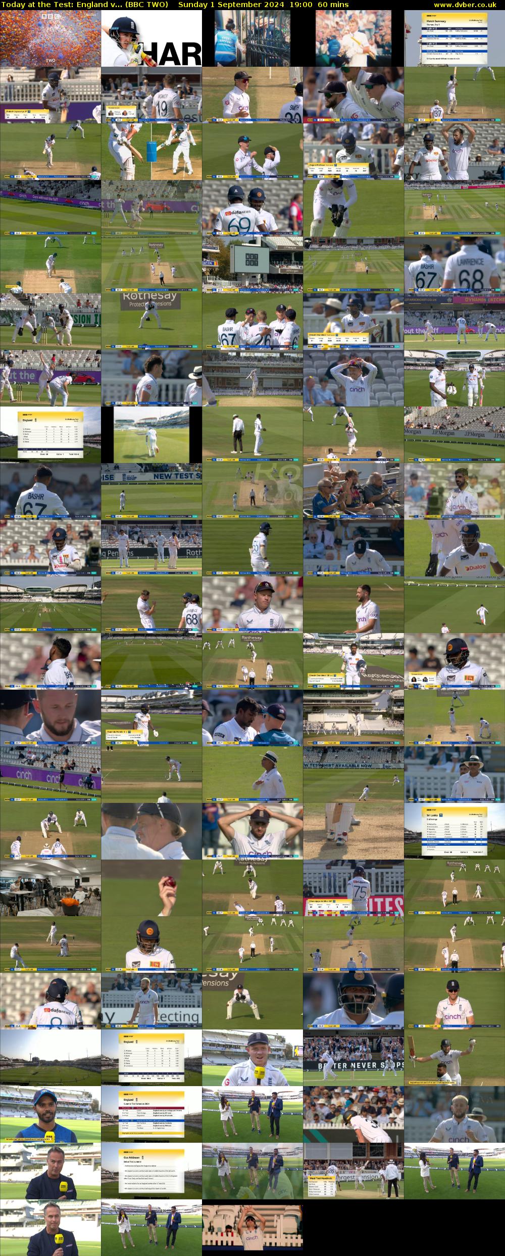 Today at the Test: England v... (BBC TWO) Sunday 1 September 2024 19:00 - 20:00